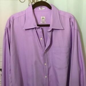 Peter Millar Lavender White Dot Check Nanoluxe Easycare Button Down Shirt Mens